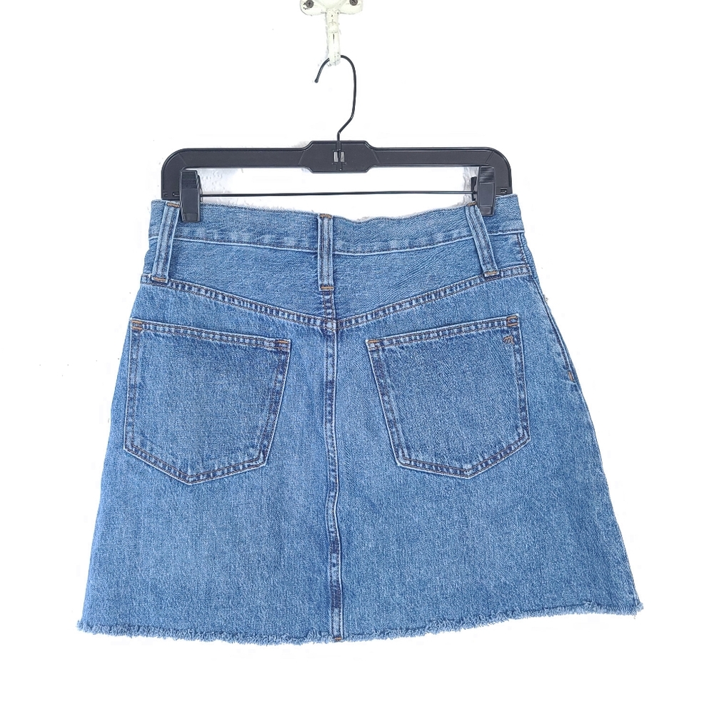 MADEWELL Rigid Denim Skirt Raw Hem - Picture 5 of 9